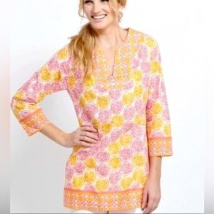 Vineyard‎ Vines lemons and limes tunic in sunset pink Size Medium